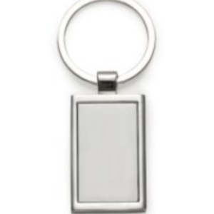 Rectangular metal keyring