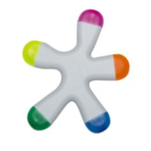 5-tip multicolor brush