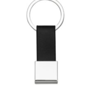 Leather metal keychain